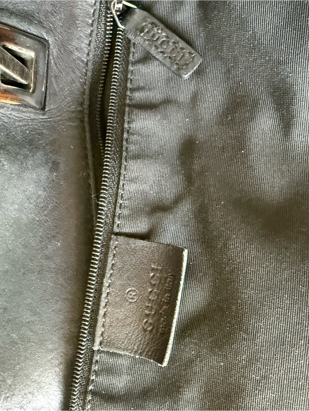 Gucci Beige Brown Monogram Canvas Tote with Gold Hardware - Picture 6 of 7